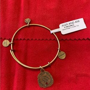 Alex and Ani Gold Sand Dollar Charm Bangle